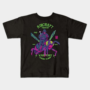 Wasp Rider Cowboy Skull Kids T-Shirt